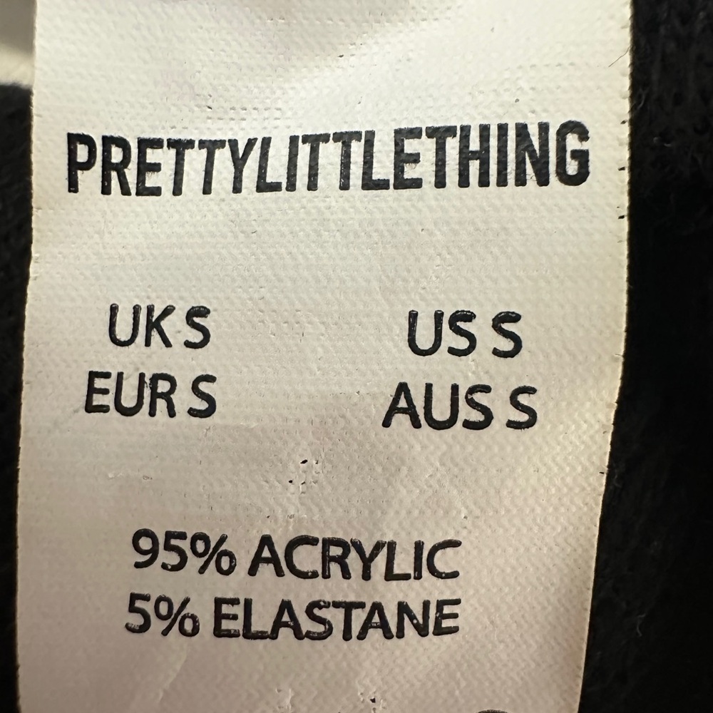 PRETTYLITTLETHING Soft Black Lounge Pants SIZE SMALL 2 4 Casual Knit Staycation - Picture 5 of 5